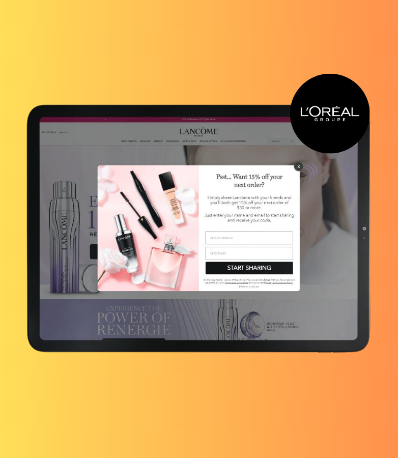 L’Oréal Group referral marketing case study featuring Lancôme, Kérastase, and Vichy using Soreto’s technology

